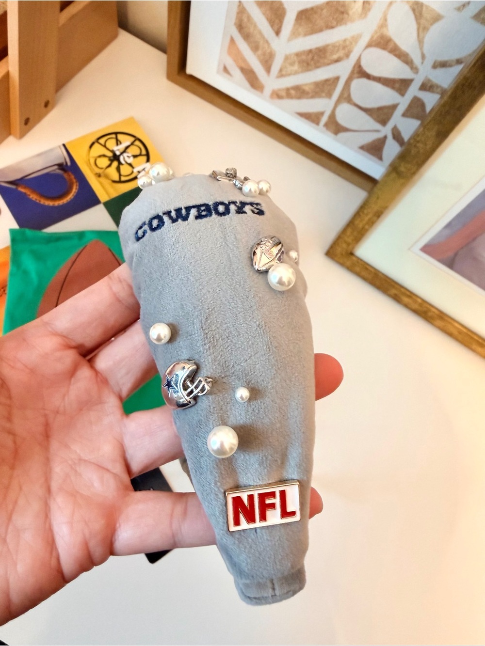 Lele Sadoughi x NFL Cowboys Knotted Game Day Headband - Picture 5 of 8